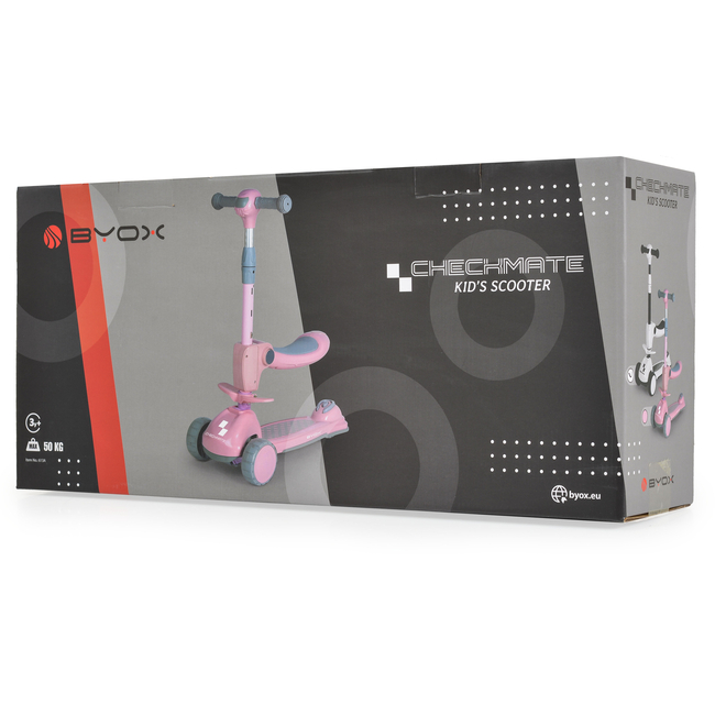 Byox Children`s  Scooter Checkmate Lace Pink 3800146229634