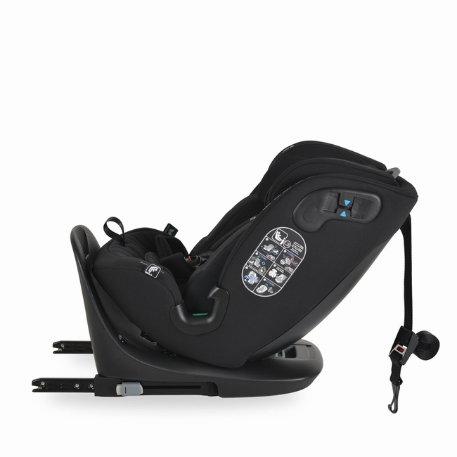 Cangaroo GTS Isofix Κάθισμα Αυτοκινήτου – Περιστροφή 360°, ISOFIX, Eco Fabric, 40–150 εκ. Black ink 3801005153206