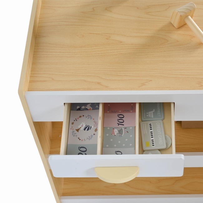 Moni Toys Ξύλινο Κατάστημα Παιχνιδιού – Σετ Μανάβικο & Παντοπωλείο, EN 71 W10A214 3801005602063