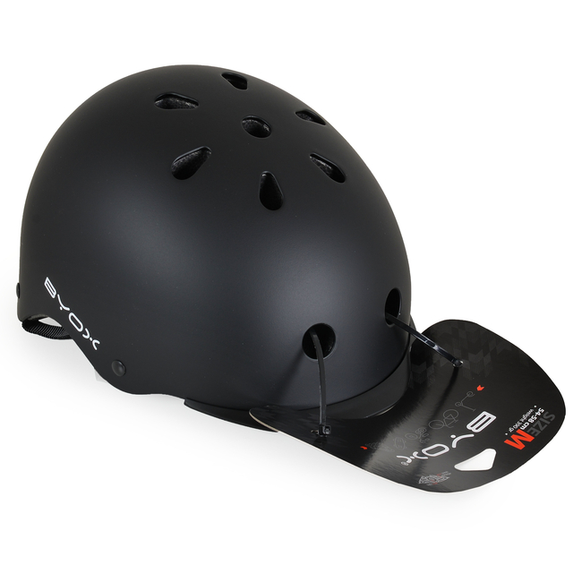 Byox Κράνος Skate Y09 Μαύρο με LED
