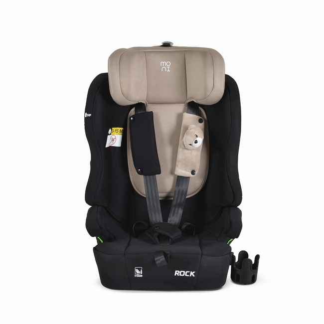 Moni Baby Car Seat Rock 76–150 cm Cool Beige – R129/i-Size