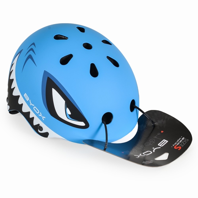 Byox Κράνος Skate Y09 Shark Μπλε με LED