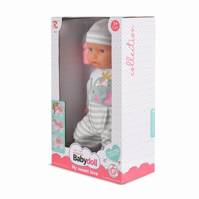 Moni Κούκλα 41cm με Μπιμπερό – Μοντέλο 6990 Κωδ. 3801005602162