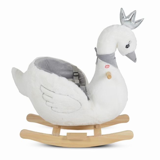 Moni Toys Λούτρινο Κουνιστό Ζωάκι Swan – Μουσικός Κύκνος για Παιδιά 12M+