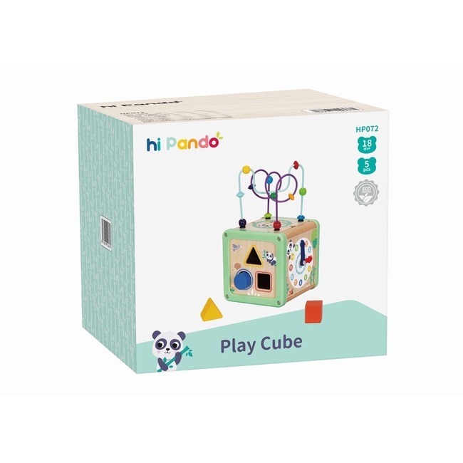 Hi Pando Ξύλινος Κύβος Δραστηριοτήτων Panda HP072 6976831553661