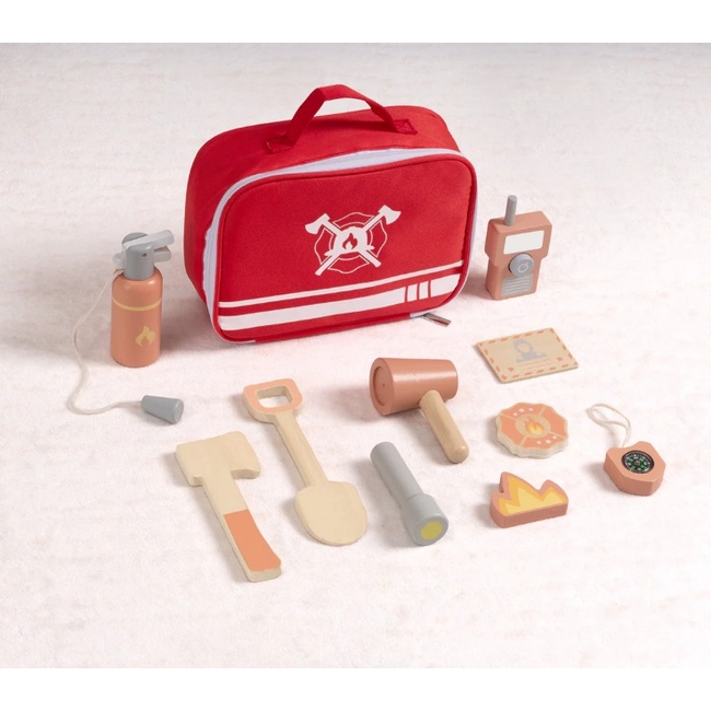 Tooky Toys Ξύλινο Σετ Μικρός Πυροσβέστης TK317N