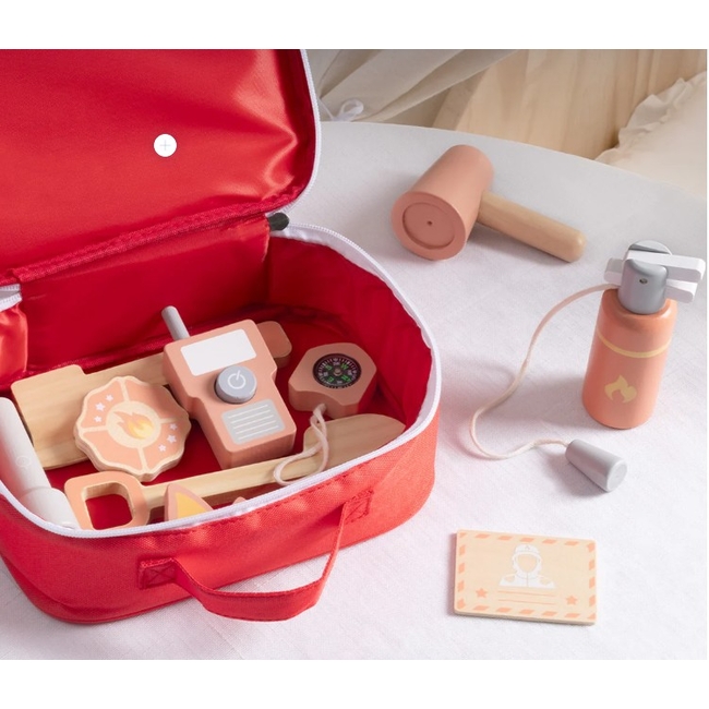 Tooky Toys Ξύλινο Σετ Μικρός Πυροσβέστης TK317N