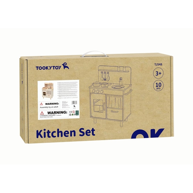 Tooky Toys Ξύλινη Κουζίνα Παιχνιδιού TJ548