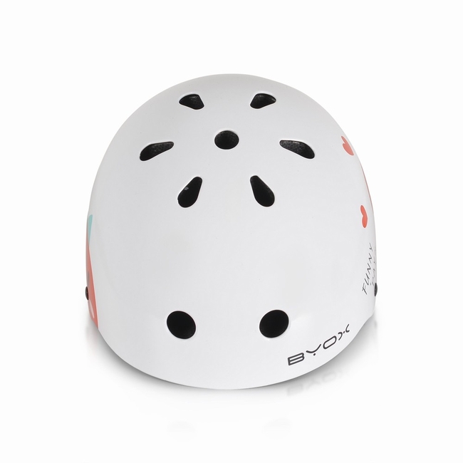 Byox Skate κράνος Y09 λευκό με LED