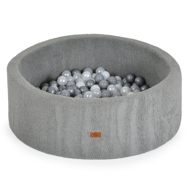 Moni Toys Πισίνα Μπάλες Boucle Γκρι με 200 Μπάλες