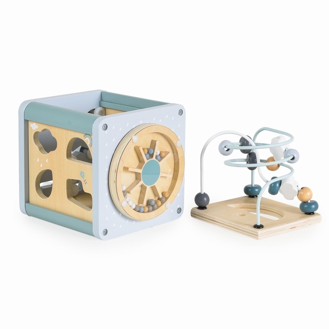 Moni Ξύλινος κύβος δραστηριοτήτων W11B316 Μπλε 3801005602360