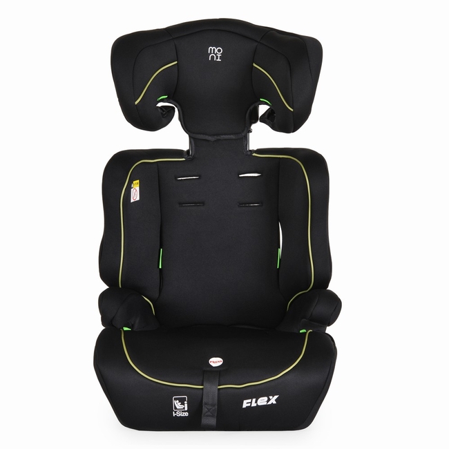 Moni  Flex 76-150cm i-Size Παιδικό κάθισμα αυτοκινήτου Μαύρο με ΠΡΑΣΙΝΗ γραμμή 3801005153626