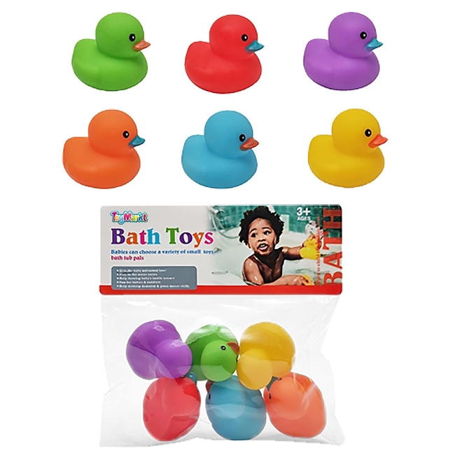 Πολύχρωμα Παπάκια Μπάνιου Σετ 6 τμχ ToyMarkt 74-1092