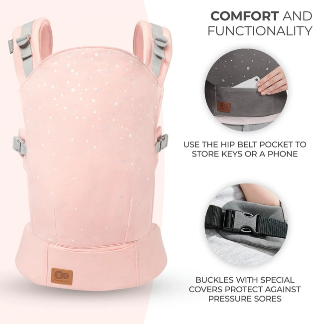 Kinderkraft NINO 2 σε 1 Μάρσιπος για Παιδιά έως 20kg Confetti Pink KNNINOCOPNK0000