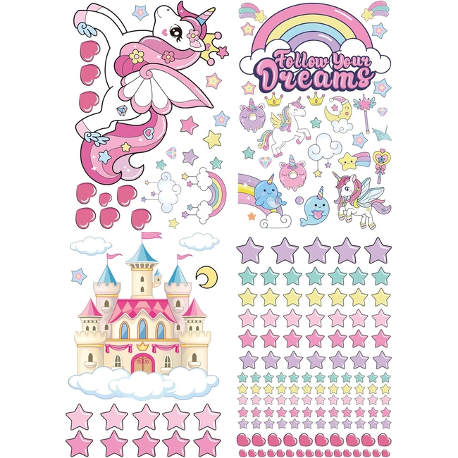 Luminus Stars Stickers for Ceiling and Wall Decals Princess Starry Sky