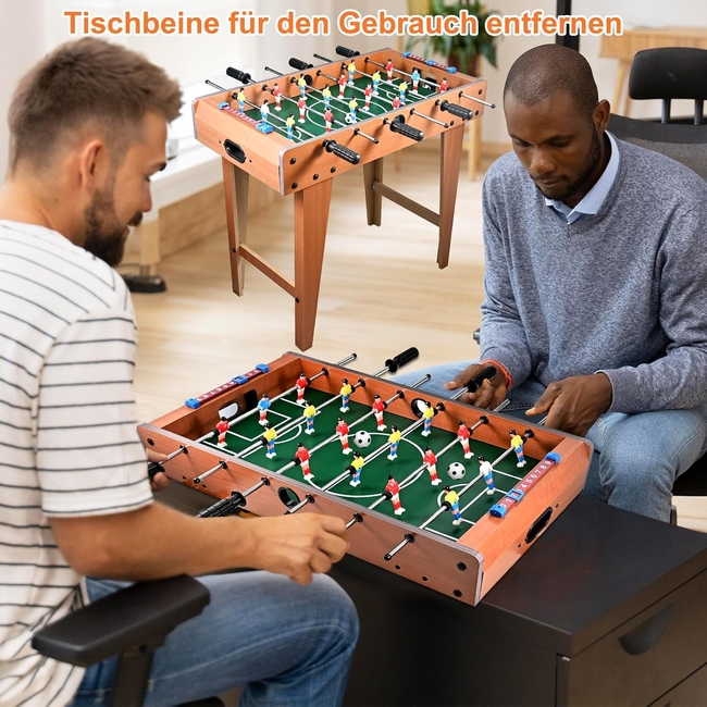 XL Wooden Football Table Game 18 Players 69 x 37 x 65 cm