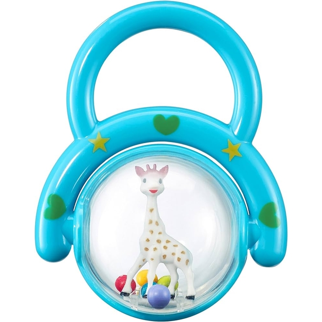 Sophie the Giraffe Rattle with handle Blue s010126