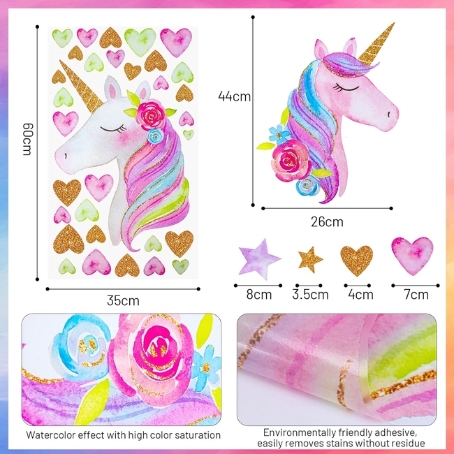 Αυτοκόλλητα Τοίχου Για Παιδικό Δωμάτιο Unicorn Wall Sticker