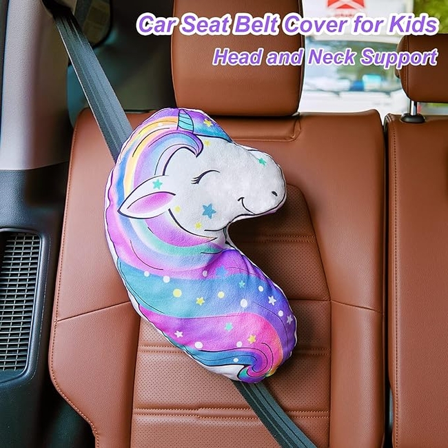 Seat belt pad, car sleeping pillow Unicorn
