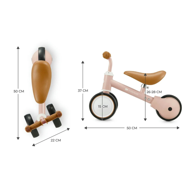 Kinderkraft Cutie Mini Παιδικό Ποδήλατο Ισορροπίας 12+ μηνων Pink KRCUTI00PNK0000