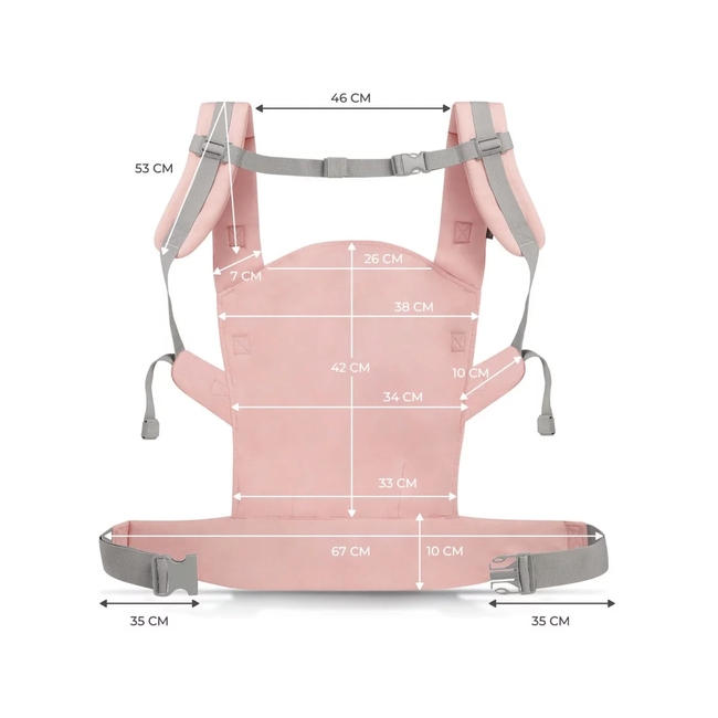 Kinderkraft NINO 2 in 1 Baby Carrier For Children up to 20kg Confetti Pink KNNINOCOPNK0000