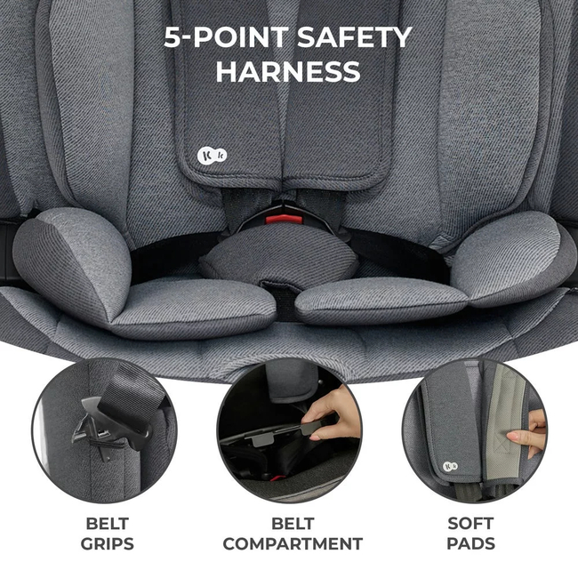 Kinderkraft Oneto3 i-Size Child Car Seat 76-150cm (9-36kg) Cool Grey KCONE300GRY0000