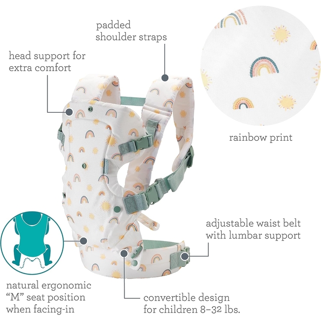 Infantino Flip 4-in-1 Baby Carrier | Ergonomic, Stylish & Adjustable Grey