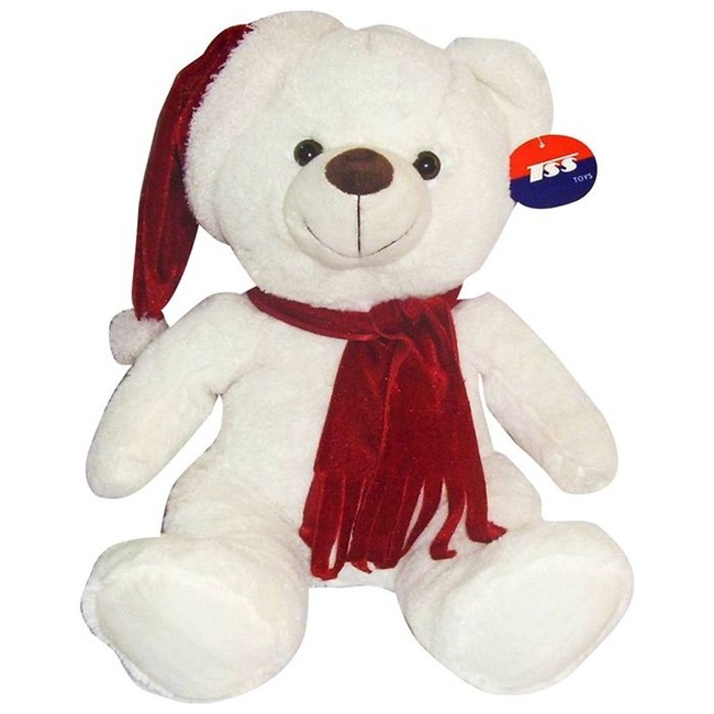 Plush Bear Xmasfest Red scarf 30 cm