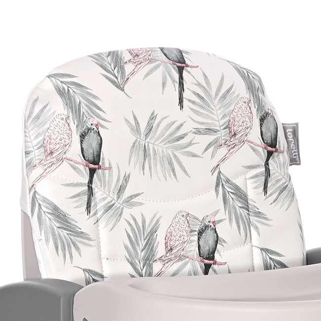 Lorelli Ego Plus Portable Children's High Chair Gray Parrots PU Leather 10100502322