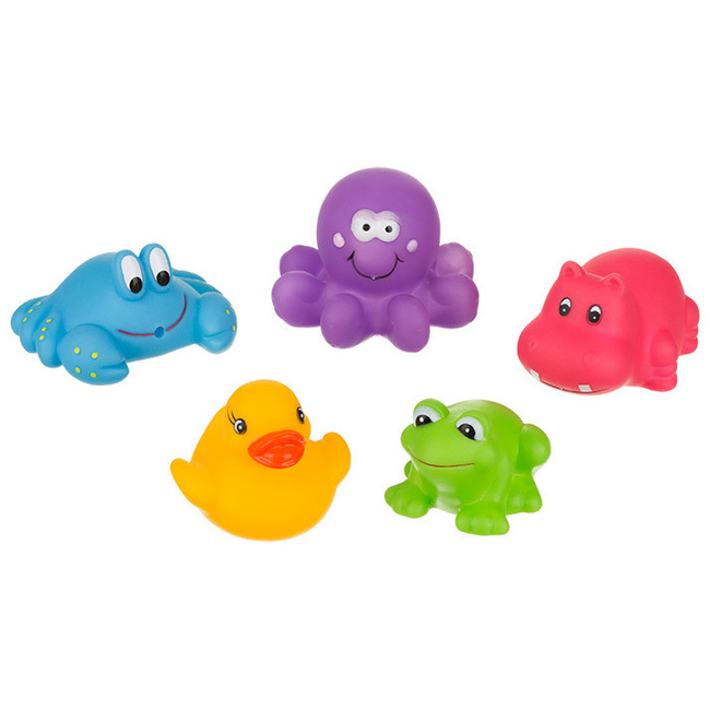 Akuku Bath Toys Παιχνίδια Μπάνιου Μπουγελοφατσάκια (5 τμχ) A0363