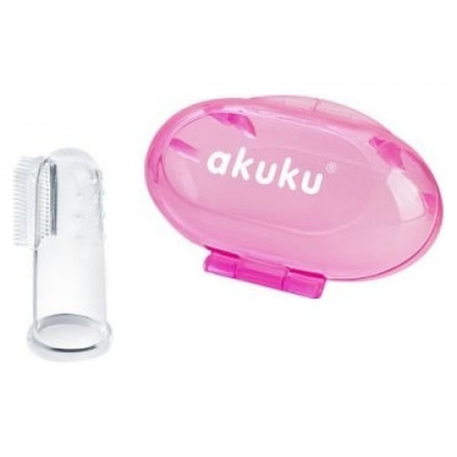 Akuku Δαχτυλική οδοντόβουρτσα Ροζ A0265