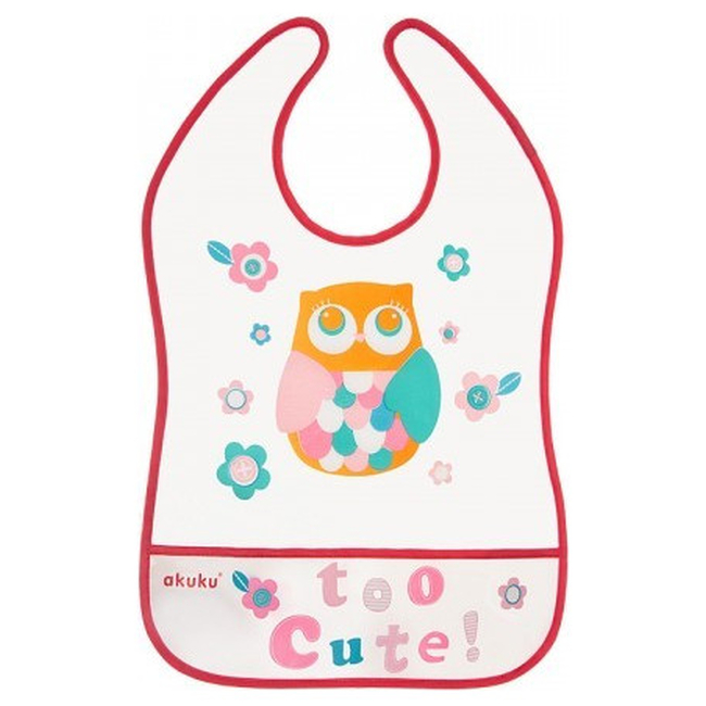 Akuku Bib 28x30cm Owl A0440