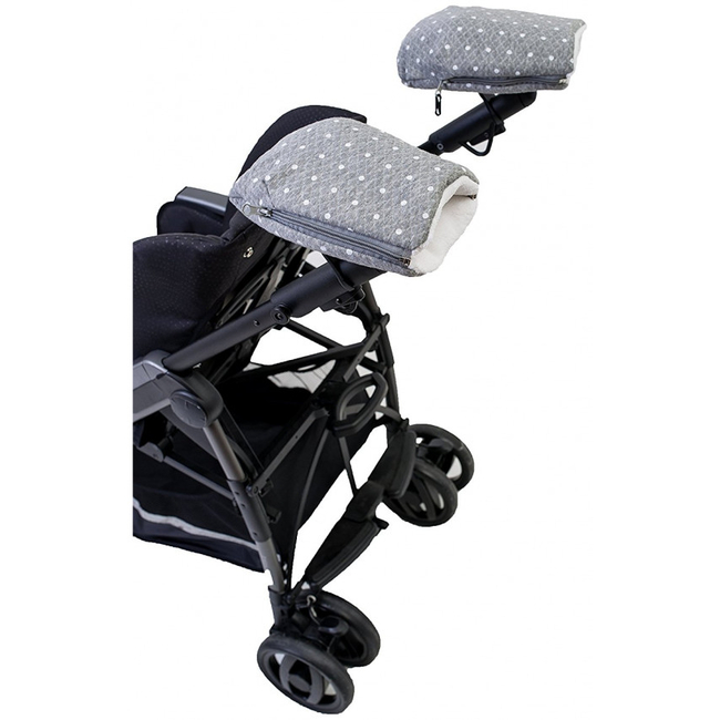 Altabebe AL2801KJ-76 Handwarmer for baby carriages and stroller gray collection