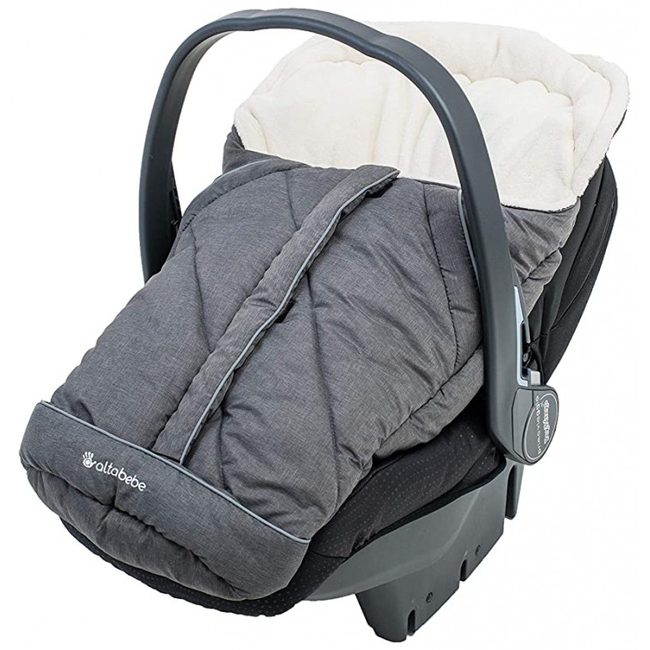 Altabebe Alpin Collection AL2003P-76 Ποδόσακος Καθίσματος Αυτοκινήτου 0-12 kg - Light Grey