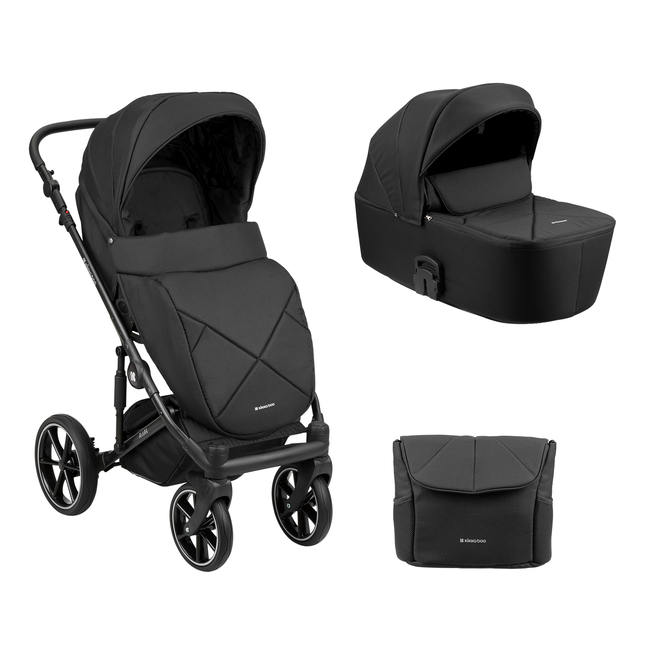Kikka Boo Stroller 2in1 with plastic carrycot Amani Black 31001020125
