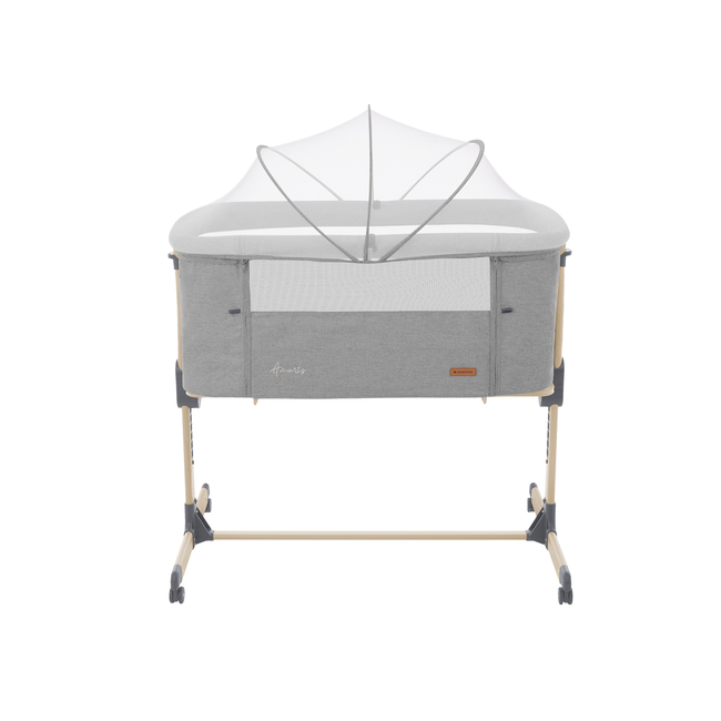 Kikka Boo Amaris Λίκνο με Πλαϊνό Άνοιγμα Light Grey 31003020097 (Δώρο Super Απαλή Κουβερτούλα)