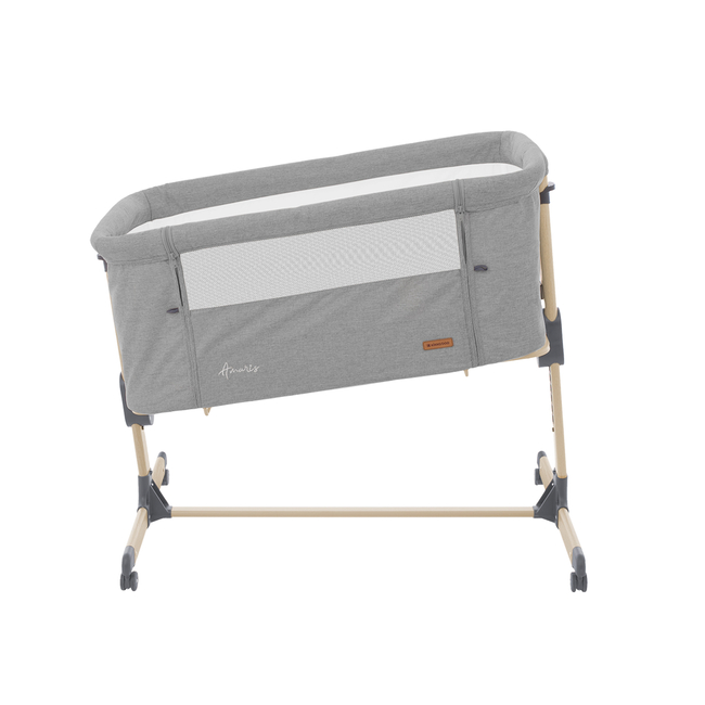 Kikka Boo Amaris Λίκνο με Πλαϊνό Άνοιγμα Light Grey 31003020097 (Δώρο Super Απαλή Κουβερτούλα)