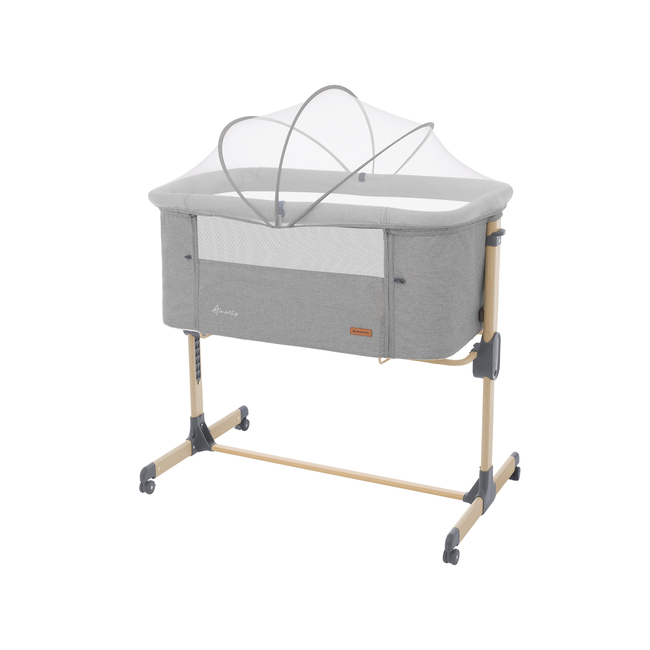 Kikka Boo Amaris Λίκνο με Πλαϊνό Άνοιγμα Light Grey 31003020097 (Δώρο Super Απαλή Κουβερτούλα)