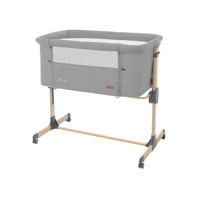 Kikka Boo Amaris Λίκνο με Πλαϊνό Άνοιγμα Light Grey 31003020097 (Δώρο Super Απαλή Κουβερτούλα)