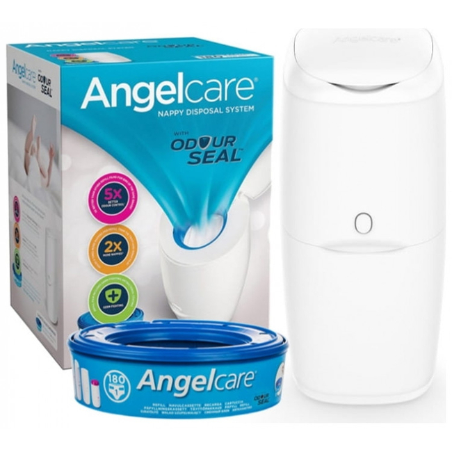 Angelcare Baby Diaper Disposal Bucket + Spare Cartridge BR75538
