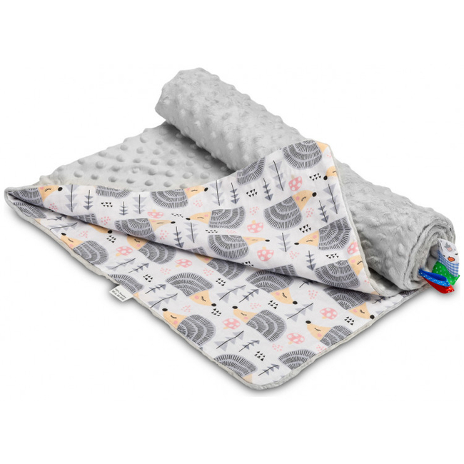 Απαλή Κουβέρτα Sensillo Minky Απαλή 75 x 100cm Hedgehog Grey SILLO-4306