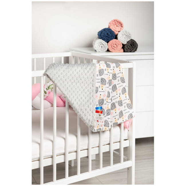Απαλή Κουβέρτα Sensillo Minky Απαλή 75 x 100cm Hedgehog Grey SILLO-4306