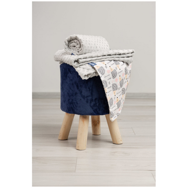 Απαλή Κουβέρτα Sensillo Minky Απαλή 75 x 100cm Hedgehog Grey SILLO-4306