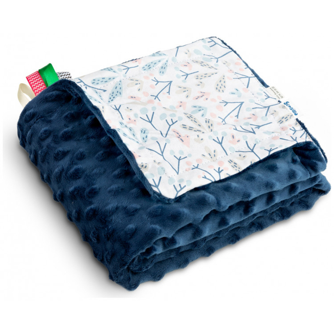Απαλή Κουβέρτα Sensillo Minky Απαλή 75 x 100cm Navy Blue SILLO-4311