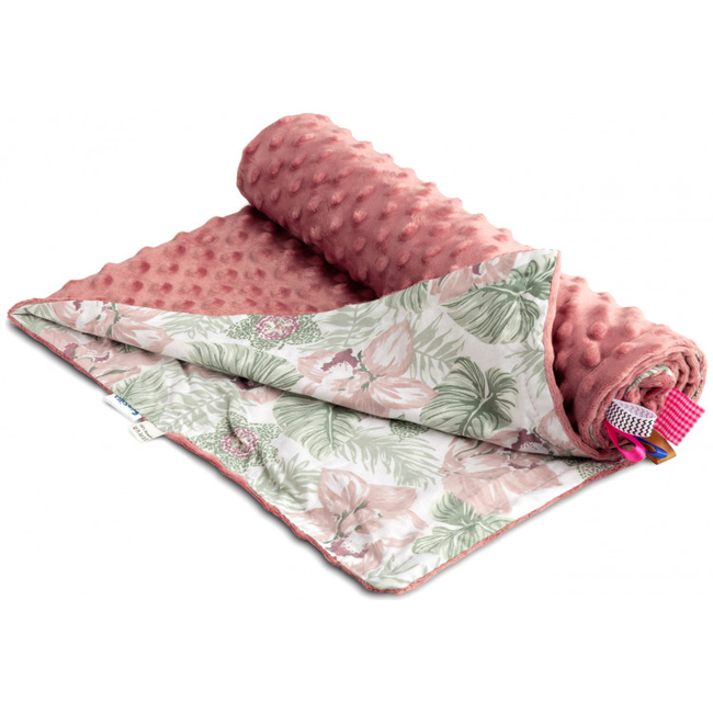 Sensillo Mikny Blanket 75 x 100 cm Retro Pink Palms SILLO-4312