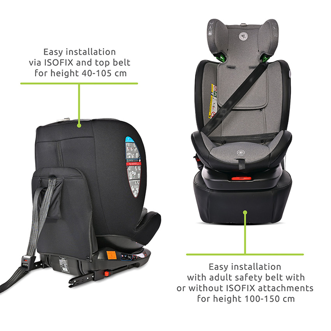 Lorelli Ares i-Size 40-150 cm Isofix 360 Swivel Car Seat 0-36 kg Beige 10071792412