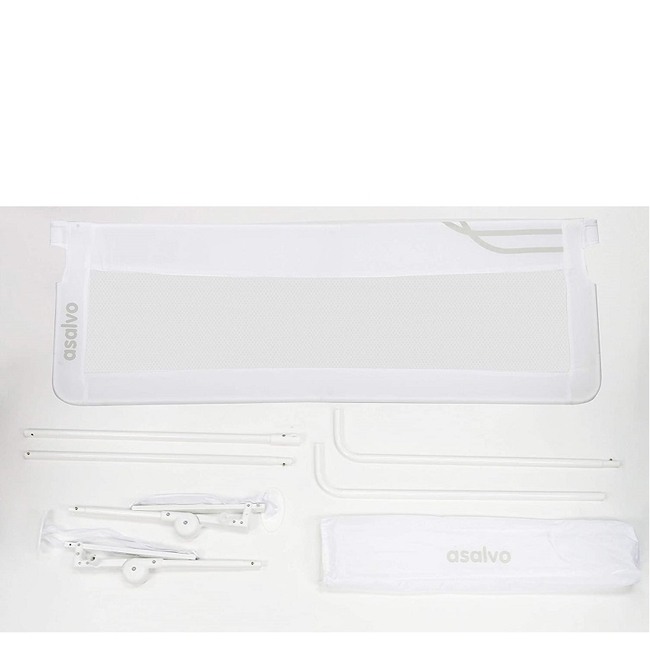 Asalvo Bed Rail 2 in 1 150 cm Αναδιπλούμενο Προστατευτικό Κάγκελο Μπάρα Κρεβατιού - Baby Blue (18762)
