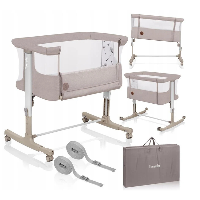 Lionelo Aurora 3 σε 1  – Λίκνο, Κούνια & Co-Sleeper Beige Cappuccino