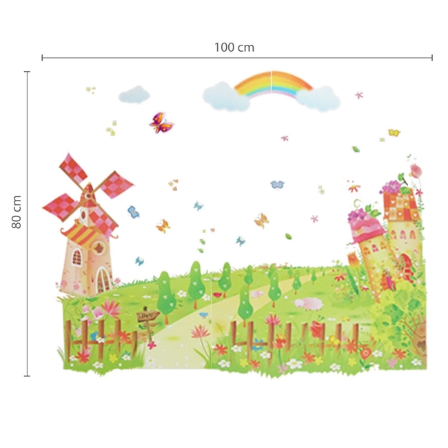 Αυτοκόλλητα Τοίχου Για Παιδικό Δωμάτιο Walplus - Windmill (700755179548)