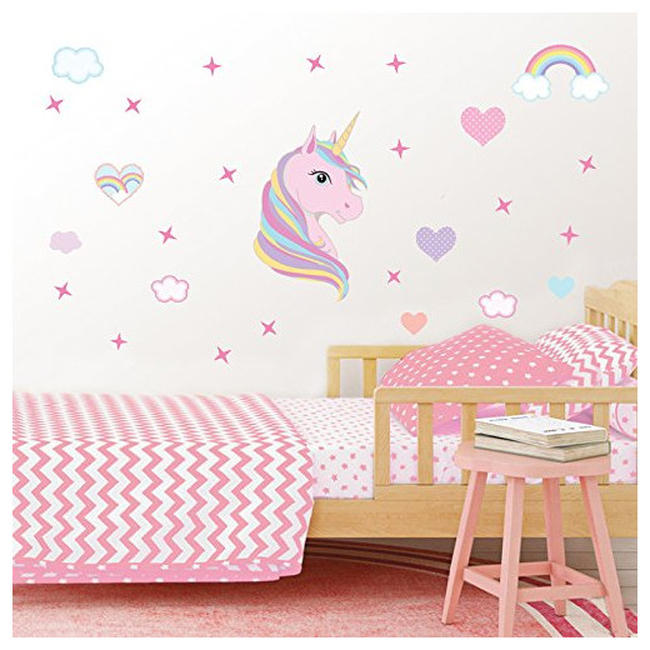 Wallstickers For Baby Room Unicorn Stars Flora X000VH1FIL